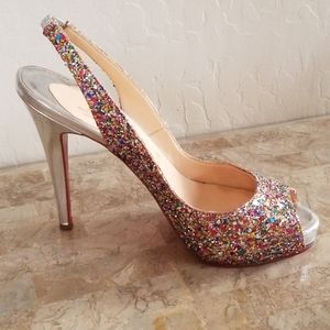 Authentic Christian Louboutin Glitter Heels